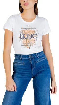 Produktbild von Liu Jo WA6493 JS923 Damen T-Shirt Weiß : Größe - S Größe: S