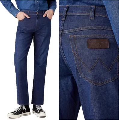 Immagine prodotto di WRANGLER, Jeanshosen da uomo, vestibilità dritta, TEXAS, W33 L34, Blau, Jeans, baggyjeans, buggy
