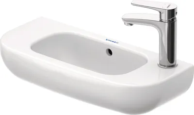 Immagine prodotto di Duravit D-Code lave-mains, avec trou pour robinetterie à gauche, avec trop-plein, 500x220x135mm, blanc brillant, 0706500009, 0706500009