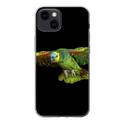 Produktbild von MuchoWow® Handyhülle Schutzhülle Hülle für iPhone 13 mini Papagei - Vogel - Federn Silikon Softcase Handy Hülle - Softcase