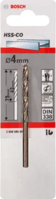 Zdjęcie produktu dla Bosch 2 608 585 846, Wiertarka, Wiertło spiralne, 4 mm, 75 mm, Metal, 4 mm