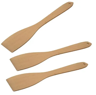 Produktbild von 10 x Pfannenwender Pfannenheber Bratenwender Buche 30 cm Holzschaber