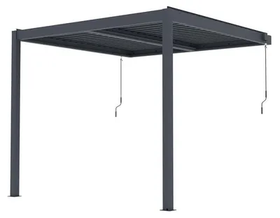 Zdjęcie produktu dla Pergola bioklimatyczna G21 Trenton Premium 3x3 m, antracytowa aluminiowa
