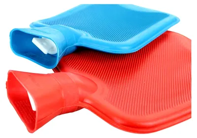 Produktbild von Wärmflasche ohne Bezug 2L, Heizflasche, Wärmetherapie, Bettflasche Rot oder Blau, Farbe:Rot