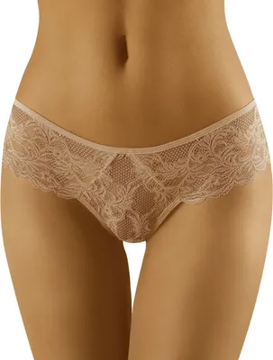 Produktbild von Wolbar Damen Slip Unterhose Bikinislip Spitze WB425, Beige, M