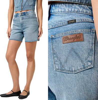 Immagine prodotto di WRANGLER donna, pantaloncini COWBOY SHORT 5 INCH, W28, blu, pantaloncini, pantaloni,