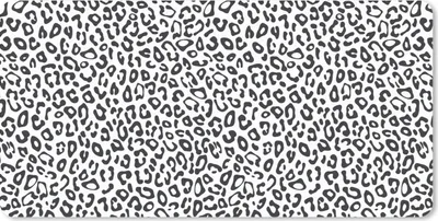 Produktbild von MuchoWow® Schreibtischunterlage Design - Pantherdruck - Schwarz - Weiß - Muster 80x40 cm - XXL Mauspad - Gaming Mauspad