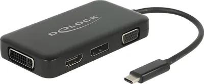 Immagine prodotto di DELOCK Adapter USB-C > VGA/HDMI/DVI/DP St/Bu schwarz