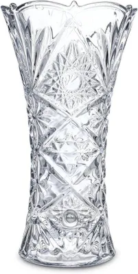 Produktbild von Kristallene Sonnenblumenform - Dekorative Helle Glasvase - Geschenk für Blumenliebhaber