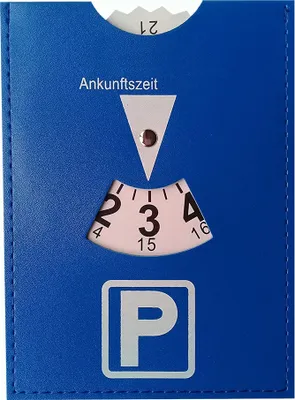 Produktbild von IWH Parkscheibe aus Kunstleder blau
