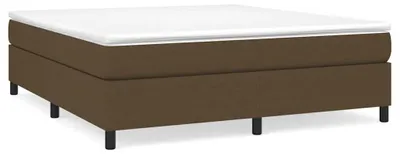 Obrázek produktu pro vidaXL Box spring bed frame dark brown 160x200 cm fabric