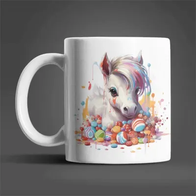 Produktbild von Süße Pferde Kaffeetasse Teetasse Tasse Geschenkidee – Pferd-01
