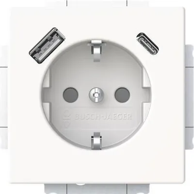 Produktbild von BUSCH JAEGER USB-Steckdose SCHUKO 20 EUCB2USBAC-884 A+C