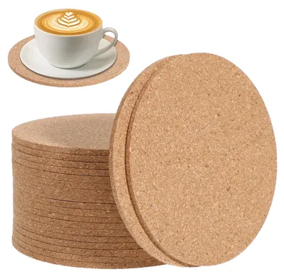 20 Korkuntersetzer rund 10 cm – antirutsch & isolierend