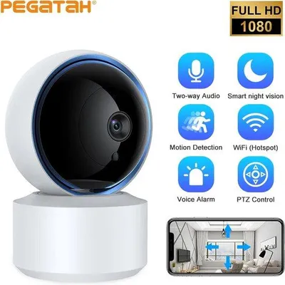 Obrázek produktu pro Dětská chůvička s rozlišením Full HD a Wi-Fi – 1296P – detekce pohybu a hlasová funkce – noční vidění – automatické sledování