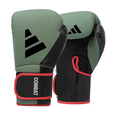 Produktbild von Adidas Combat 50 Boxhandschuhe - Kunstleder - Grün/Schwarz - 16 oz.
