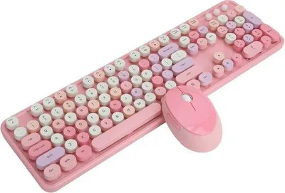 Obrázok produktu pre Ergonomické bezdrôtové sady klávesnice a myši so 104 klávesmi pre kanceláriu a domáce použitie