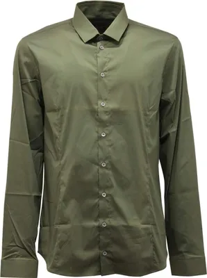 Produktbild von 9910AQ camicia uomo PATRIZIA PEPE SLIM man STRETCH shirt green