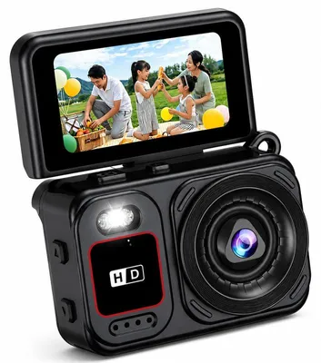 Produktbild von Digitalkamera 1080P, 68MP Kompaktkamera mit Nachtsicht, 1,47 Zoll LCD, 180° Weitwinkel, Zeitraffer, Bewegungsmelder, USB, mit 8GB Speicherkarte
