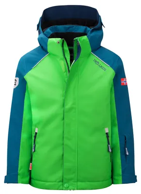 Productafbeelding van Kinderski-jas TROLLKIDS Holmenkollen Snow Jacket PRO, donkerblauw/groen, maat 122 (913-104)