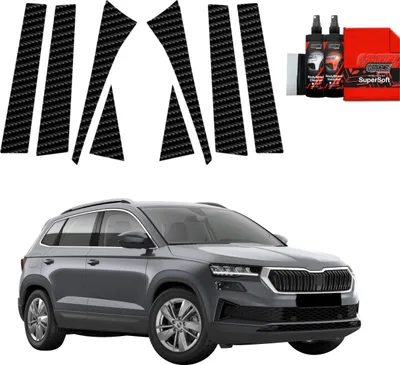 Obrázok produktu pre 8in1 Ochranná fólia proti uhlíku Grizz Protector pre stĺpiky B-C – Škoda Karoq (2022–2025)