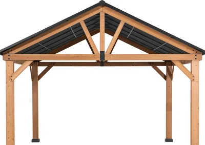 Produktbild von Sunjoy Zedernholz Gazebo / Pavillon 3x4 TÖDI - 336cm x 400cm, anthrazit