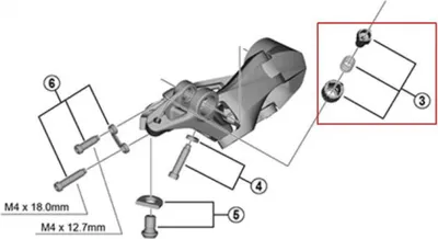 Image de Vis de réglage du câble SHIMANO pour RD-R7000 - réglage précis du dérailleur
