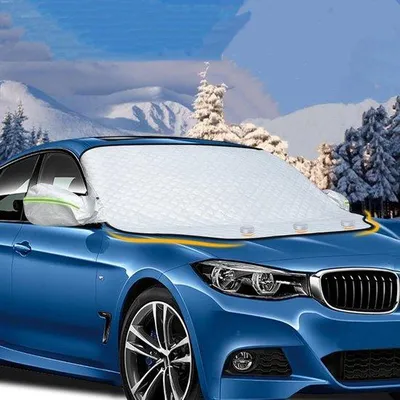 Produktbild von Famanu Frontscheibenabdeckung Winter Schutz gegen Schnee und Frost - Magnetisch Faltbar Universalgröße 157 x 128 cm