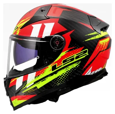 Produktbild von Motorradhelm VECTOR II CARBON TANTIC Rot H-V Gelb, L
