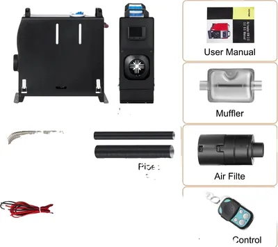 Immagine prodotto di Riscaldatore ad aria diesel, 5 kW, telecomando, interruttore LCD 8 kW nero