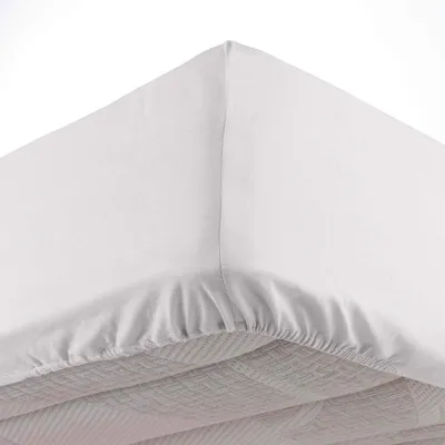 Image de Drap housse - Douceur d'Intérieur - Oscar - Microfibre - 190x140cm - Blanc