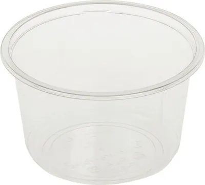 Produktbild von 250x Feinkostbecher transparent aus -Kunststoff (PLA) 500 ml Ø 12,1 cm