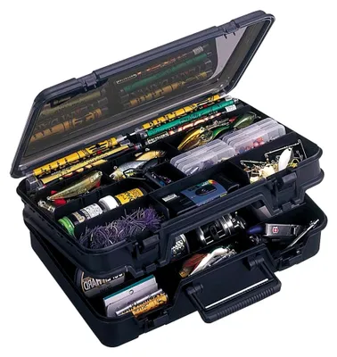 Produktbild von Angelbox 3070 schwarz - Angelkasten 38x27x12cm, Angelkoffer schwarz