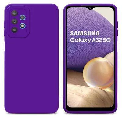 Zdjęcie produktu dla Pokrowiec Cadorabo do Samsung Galaxy A32 5G w kolorze fioletowym, silikonowe etui TPU na telefon komórkowy
