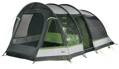 Zdjęcie produktu dla High Peak Bozen 5.0, Kemping, Namiot tunelowy, 5 os., Podstawa, Zielony, Szary