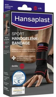 Obrázek produktu pro Hansaplast Performance Wrist Brace - černá - jedna velikost - zranění - zápěstí - ortéza - levá a pravá