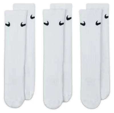 Produktbild von Nike Kinder Performance Cushion Crew (3 par) Sportsocken, Weiß / Schwarz, 11 Jah