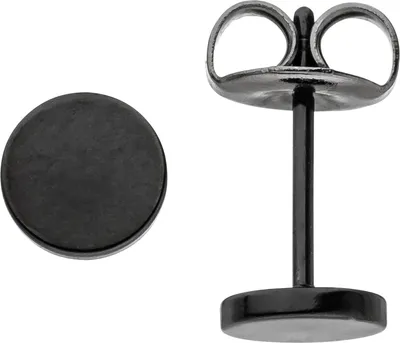Produktbild von JOBO Ohrstecker Studs 6 mm aus Edelstahl schwarz beschichtet Ohrringe
