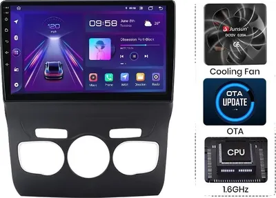 Image de Carplay, lecteur multimédia, écran tactile, écran haute résolution, Compatible avec Citroen C4 2 B7 2013 - 2016, V1 plus 4G 6+128G 10 pouces