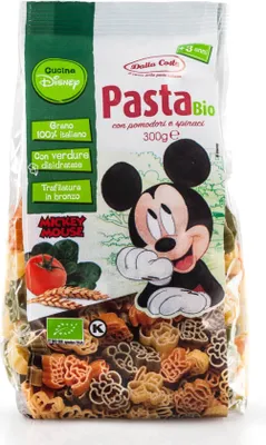 Produktbild von Dalla Costa Disney Mickey, Kurze Nudeln, 300 g, Grün, Orange, Gelb, 7 min, 9 min, 354 kcal