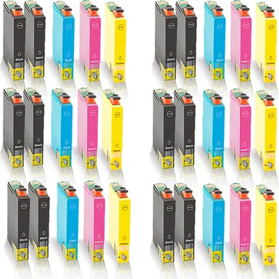 Produktbild von 30x kompatible Tintenpatronen für Epson WorkForce WF 3600 WF 3620DWF WF 3620WF WF 3640DTWF C13 T2701 4010 C13 T2702 4010 C13 T2703 4010 C13 T2704 4010 Black Cyan Magenta Yellow Sparset KCMY