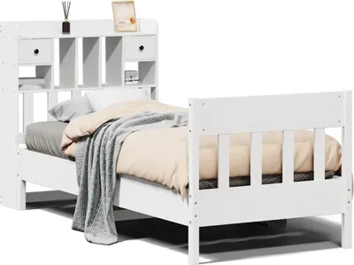 Obrázok produktu pre vidaXL Posteľ z masívu bez matraca biela 90x190 cm borovicové drevo