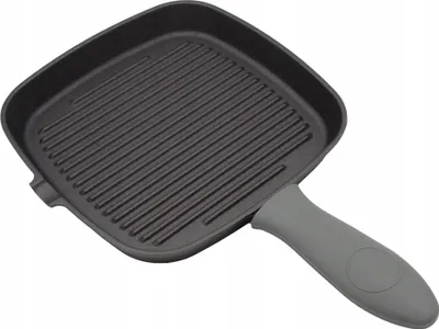 Produktbild von Brunbeste Gusseisen-Grillpfanne – quadratisch – 24 x 24 cm – Steakpfanne – Induktion