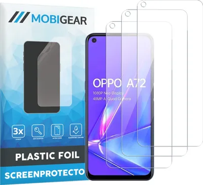 Produktbild von Mobigear  OPPO A72 Displayschutz Schutzfolie - Hüllenfreundlich (3er Pack)