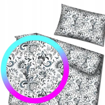 Produktbild von Designpremium Bettwäsche 140x200 cm Baumwolle Grau Weiß