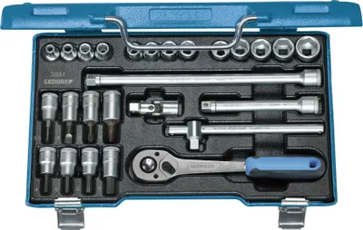 Produktbild von GEDORE 30 IMU-10 Steckschlüssel-Satz 3/8" 26-teilig 6-kant IN-IS-PH, 6229740