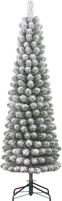 Image de Black Box Arbre de Noël artificiel Charlton - 53x53x185 cm - PVC - Vert glacé