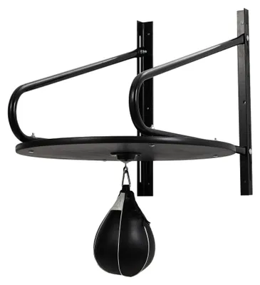 Produktbild von Boxen Speedball Plattform - Verstellbare Wandhalterung - 61 cm Plattform - 360° Drehgelenk - Für Heimstudio & Training - Schwarz
