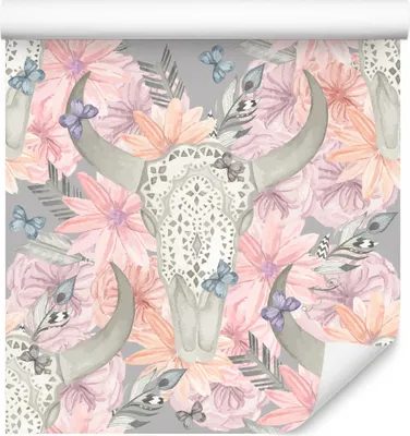Produktbild von 10m VLIES TAPETE Rolle Wohnzimmer Blumen Tiere Schmetterlinge Aquarell XXL