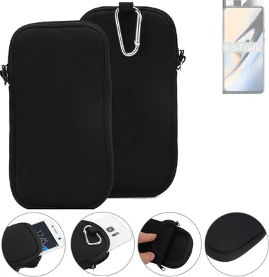 Produktbild von K-S-Trade Neopren-Hülle Handyhülle kompatibel mit OnePlus 7 Schutzhülle Neoprenhülle Sleeve Schutz-Hülle Gürtel Tasche Case Holster Handytasche